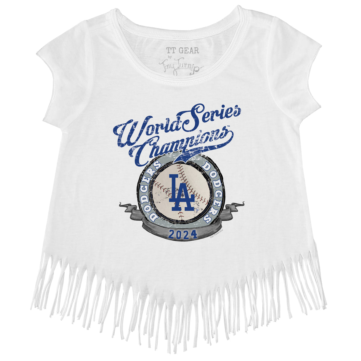 LA Dodgers Chelsea Freeman World Series Circle Fringe Tee