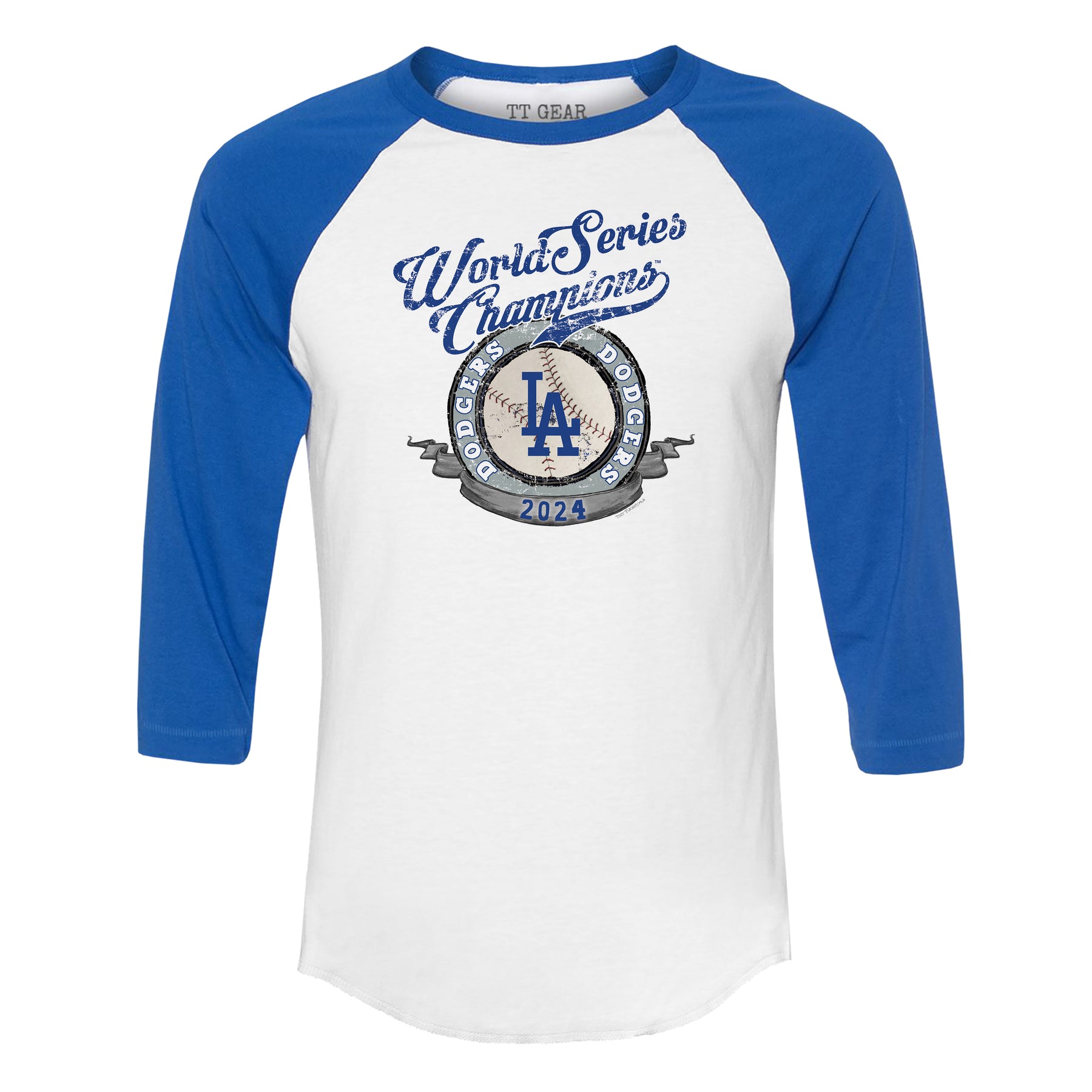 LA Dodgers Chelsea Freeman World Series Circle 3/4 Royal Blue Sleeve Raglan