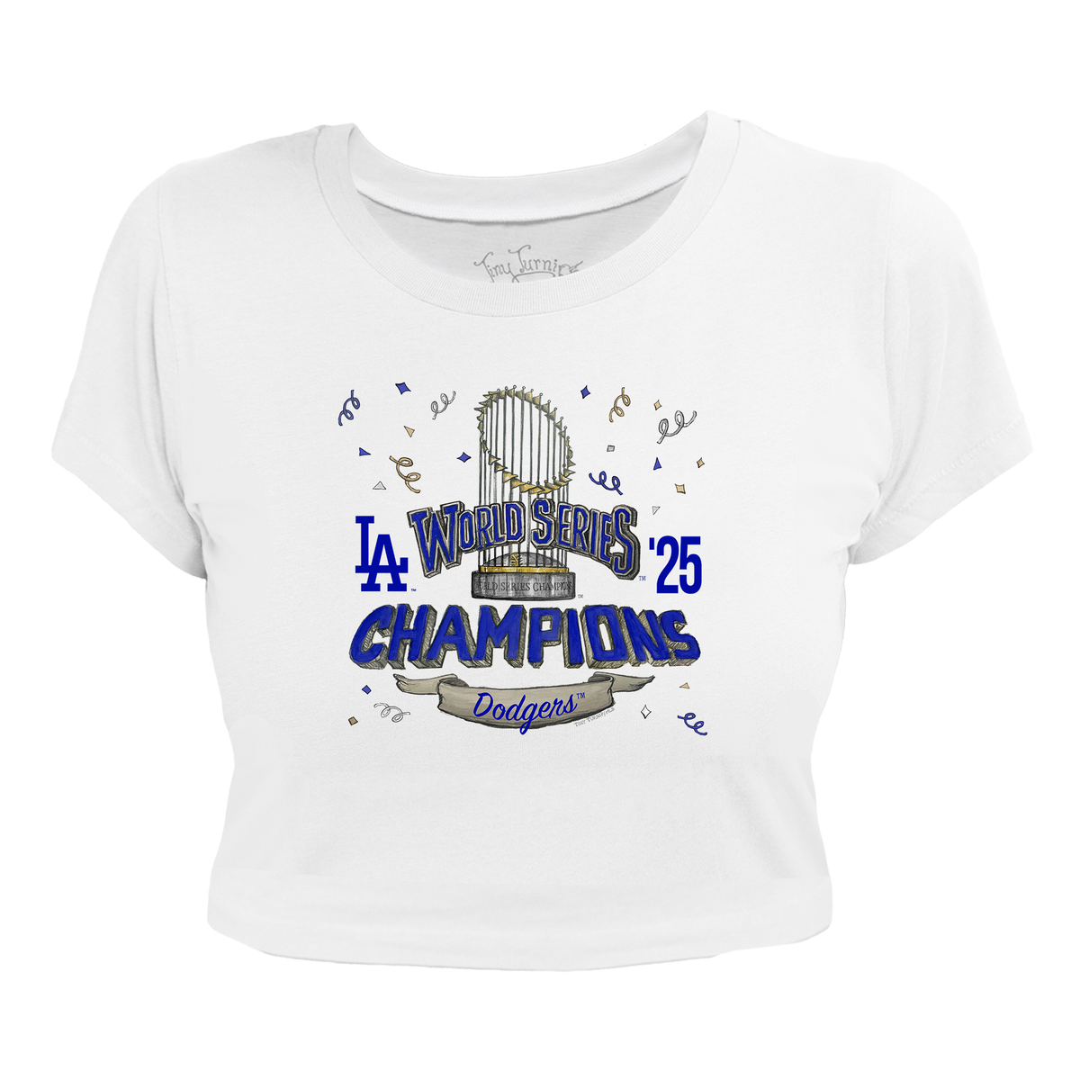 Los Angeles Dodgers Chelsea Freeman 2025 World Series Champs Parade Riley Crop Tee