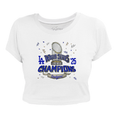 Los Angeles Dodgers Chelsea Freeman 2025 World Series Champs Parade Riley Crop Tee