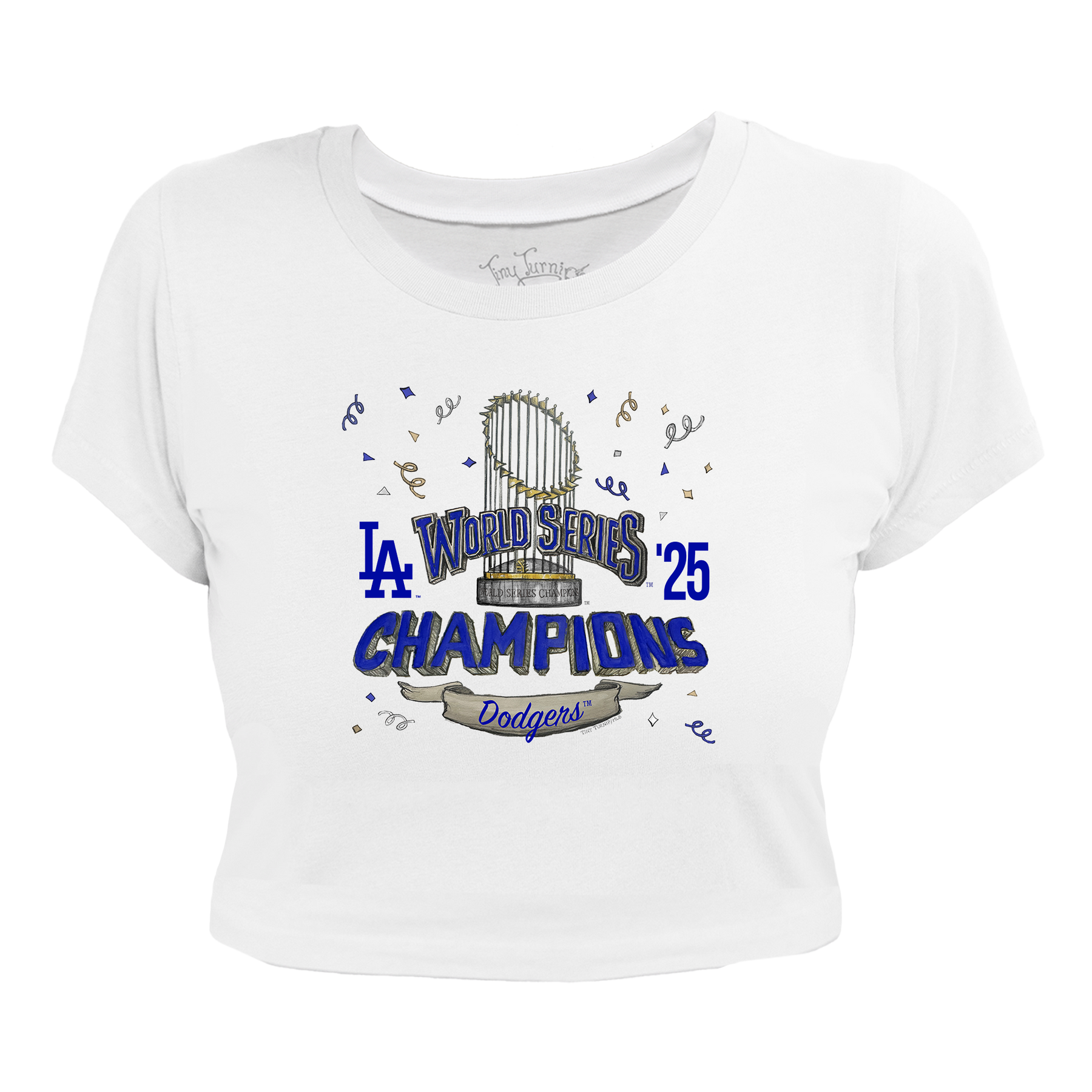 Los Angeles Dodgers Chelsea Freeman 2025 World Series Champs Parade Riley Crop Tee