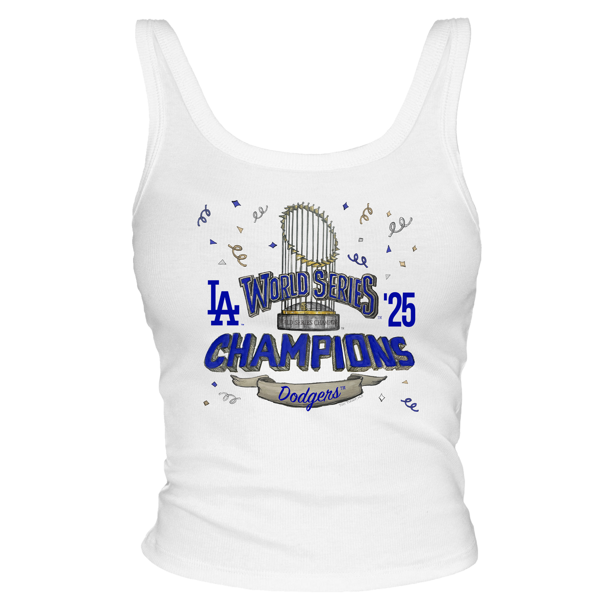 Los Angeles Dodgers Chelsea Freeman 2025 World Series Champs Parade Ribbed Tank