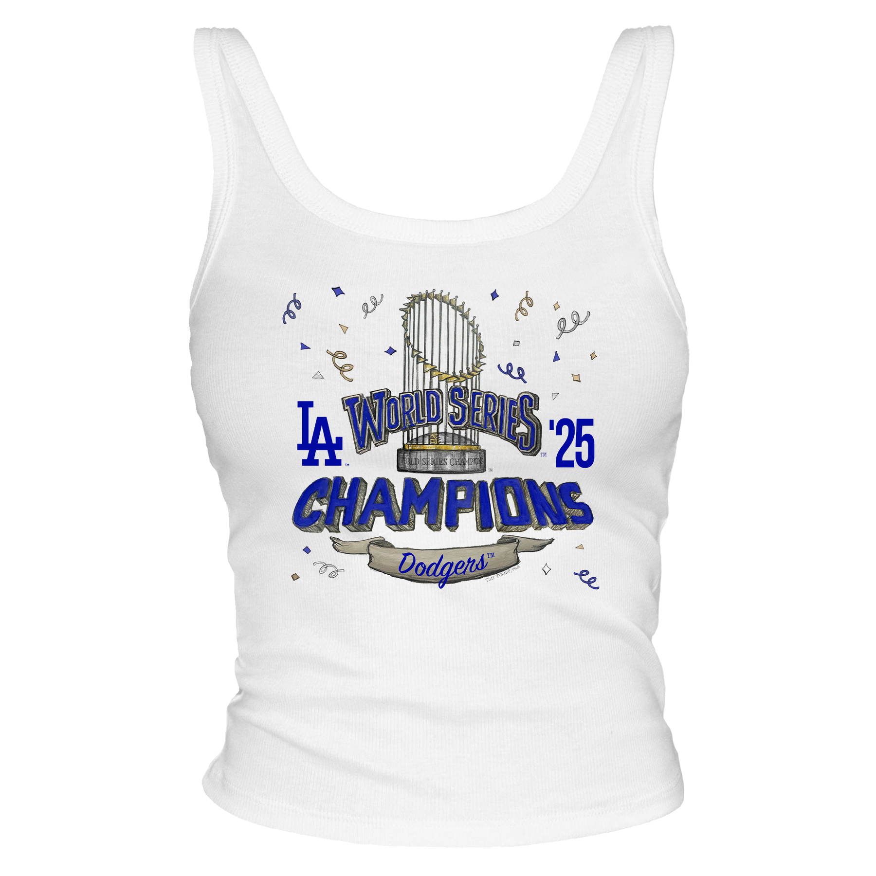 Los Angeles Dodgers Chelsea Freeman 2025 World Series Champs Parade Ribbed Tank