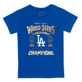 Los Angeles Dodgers Chelsea Freeman Back to Back World Series Champs Kid's Tee Shirt