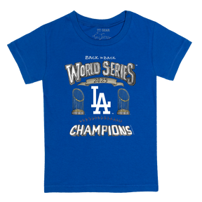 Los Angeles Dodgers Chelsea Freeman Back to Back World Series Champs Kid's Tee Shirt