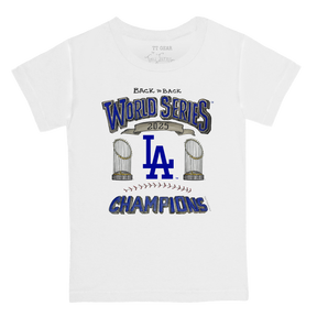Los Angeles Dodgers Chelsea Freeman Back to Back World Series Champs Kid's Tee Shirt