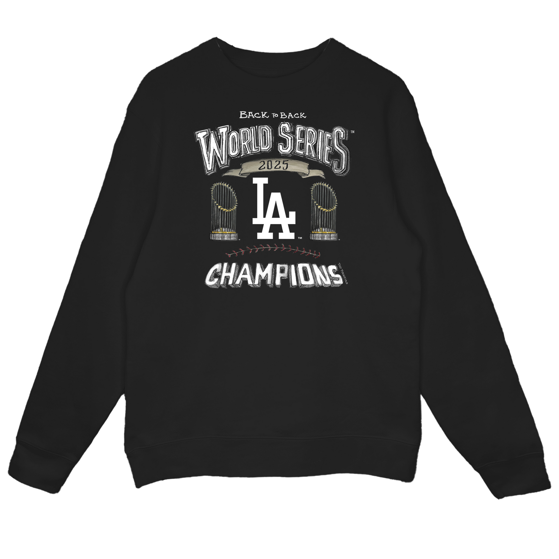 Los Angeles Dodgers Chelsea Freeman Back to Back World Series Champs Carson Crewneck Sweatshirt