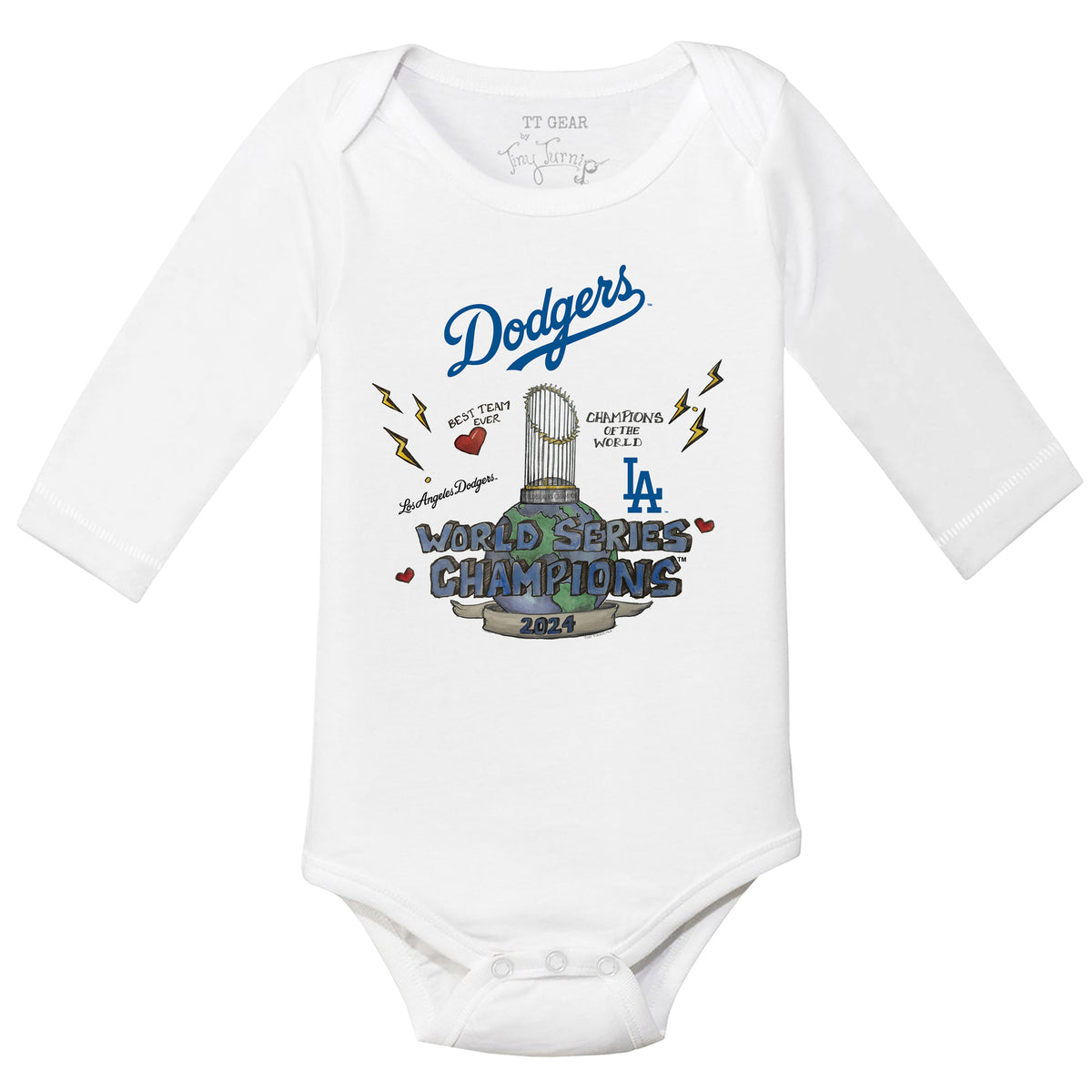 LA Dodgers World Series Champs Long-Sleeve Snapper