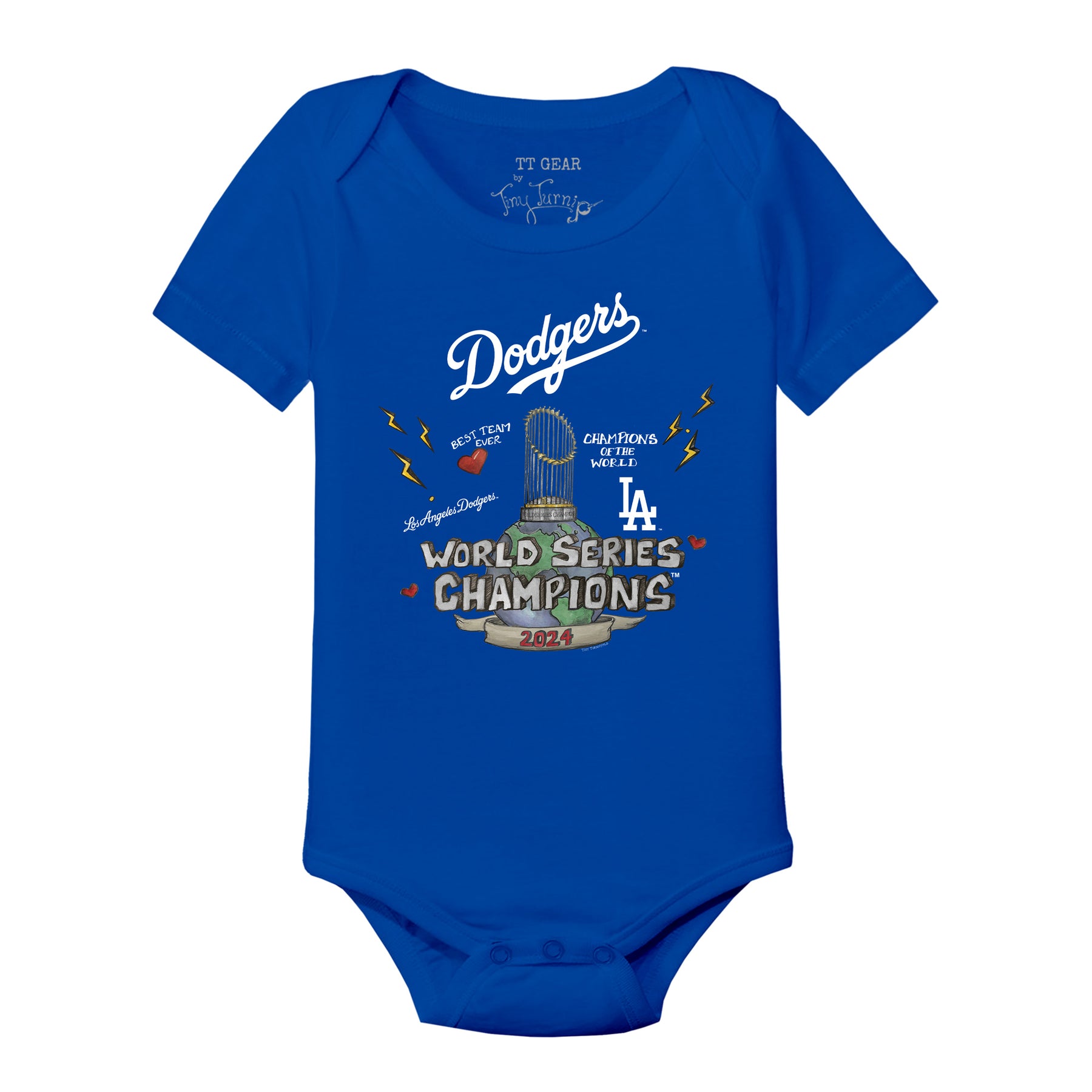 LA Dodgers World Series Champs Short Sleeve Snapper