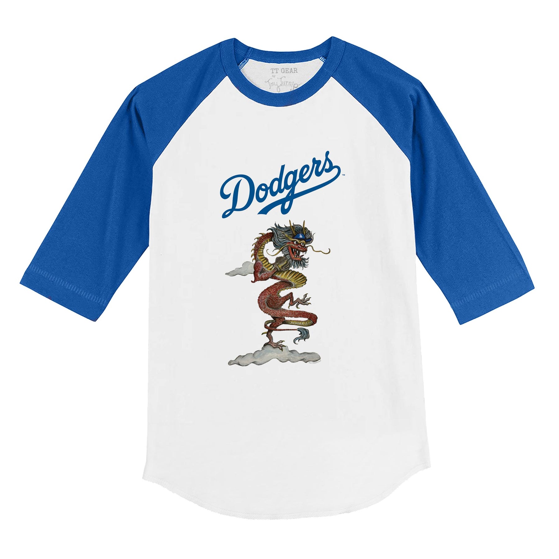 Los Angeles Dodgers 2024 Year of the Dragon 3/4 Royal Blue Sleeve Raglan
