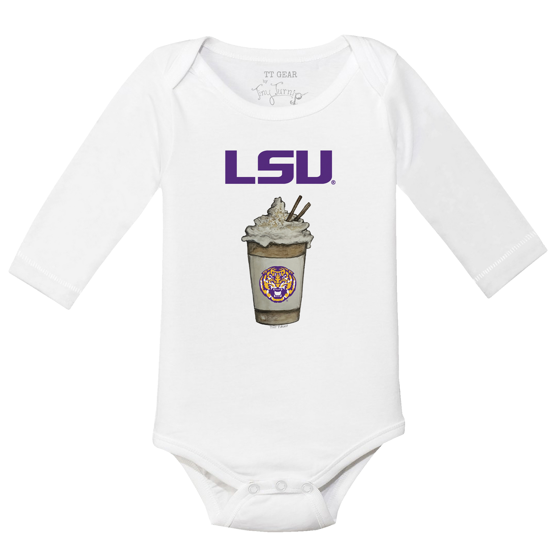LSU Tigers Latte Long Sleeve Snapper