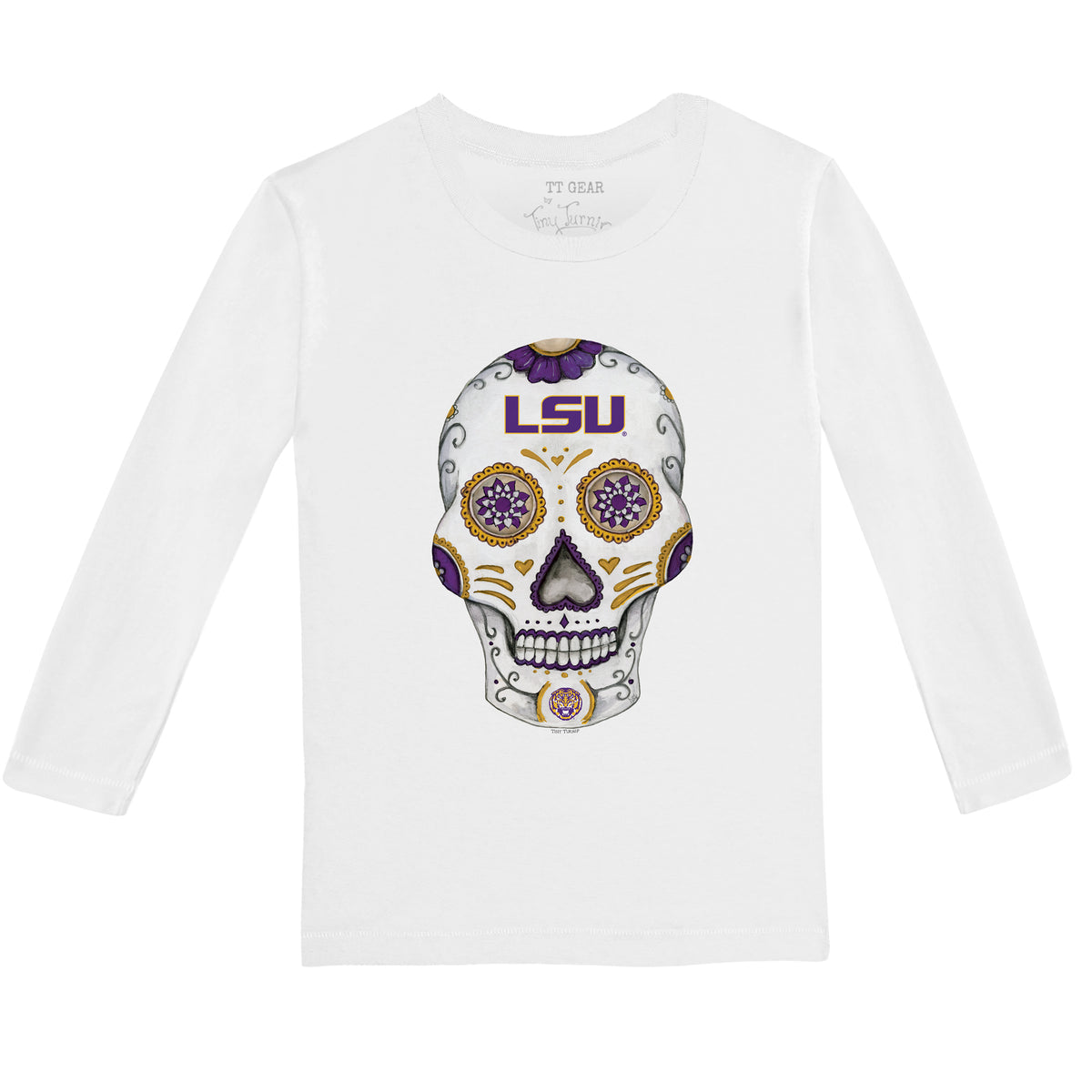 LSU Tigers Sugar Skull Long-Sleeve Tee Shirt