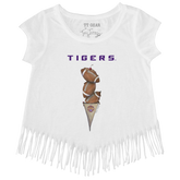 LSU Tigers Football Triple Scoop Fringe Tee