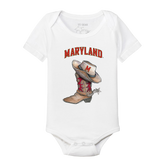 Maryland Terrapins Cowboy Boot Short Sleeve Snapper