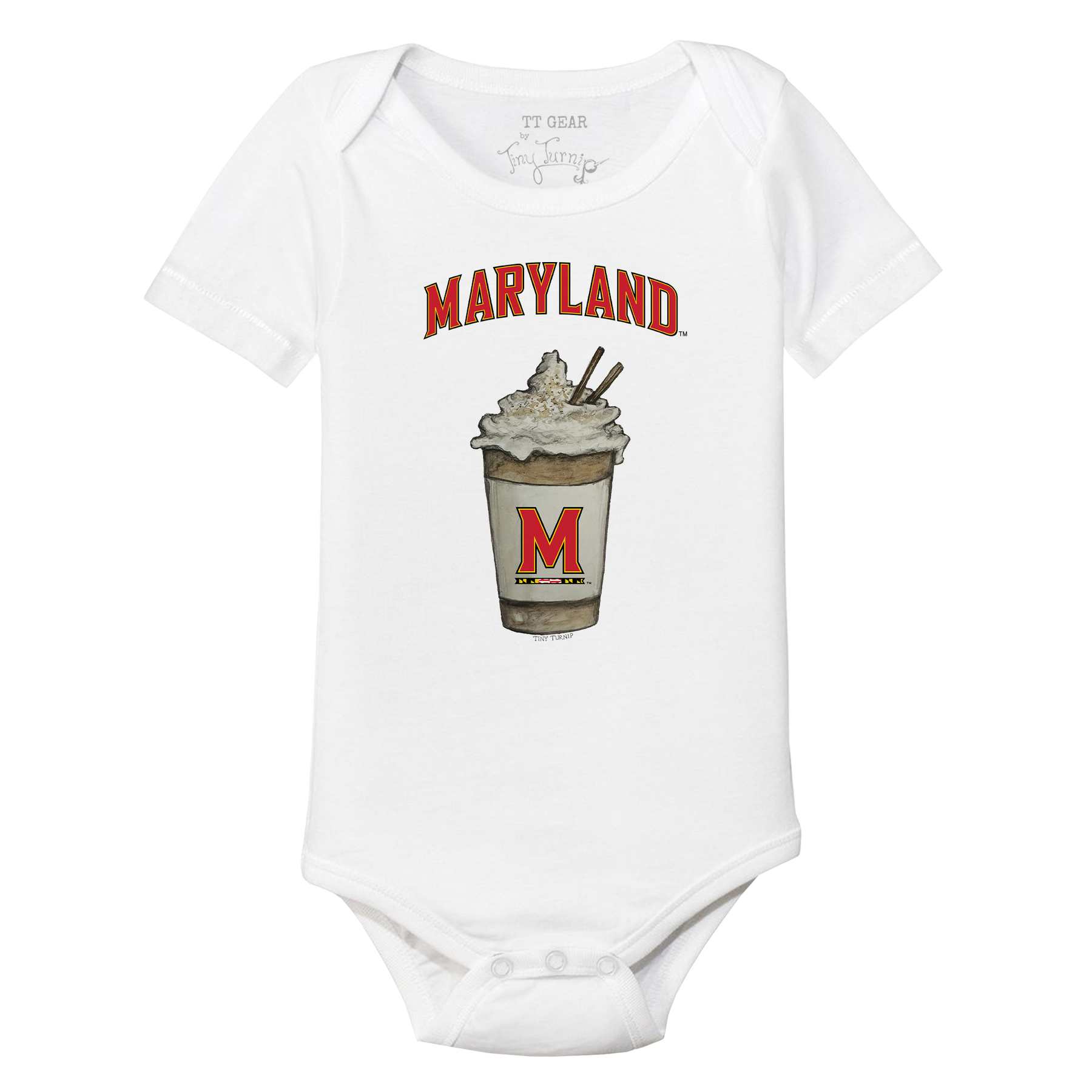 Maryland Terrapins Latte Short Sleeve Snapper