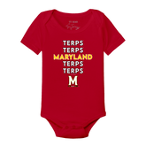 Maryland Terrapins Stacked Short Sleeve Snapper