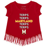 Maryland Terrapins Stacked Fringe Tee