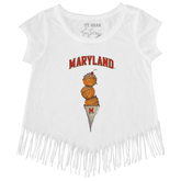 Maryland Terrapins Basketball Triple Scoop Fringe Tee