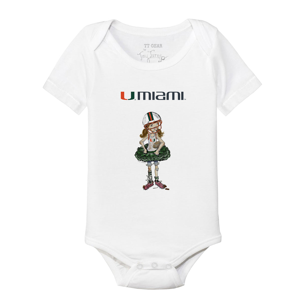 Miami Hurricanes Babes Short Sleeve Snapper