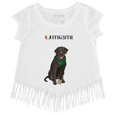 Miami Hurricanes Black Labrador Retriever Fringe Tee