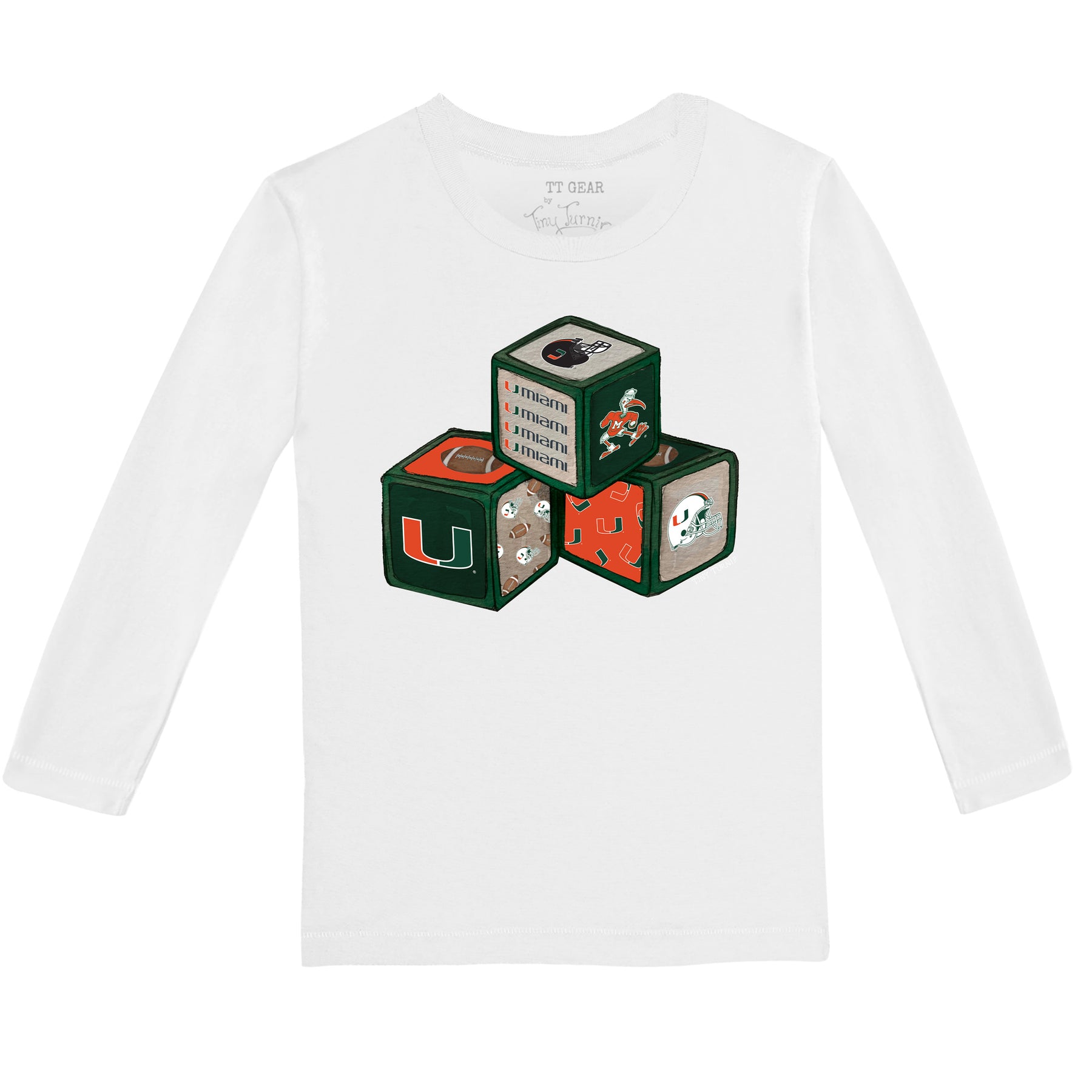 Miami Hurricanes Blocks Long-Sleeve Tee Shirt