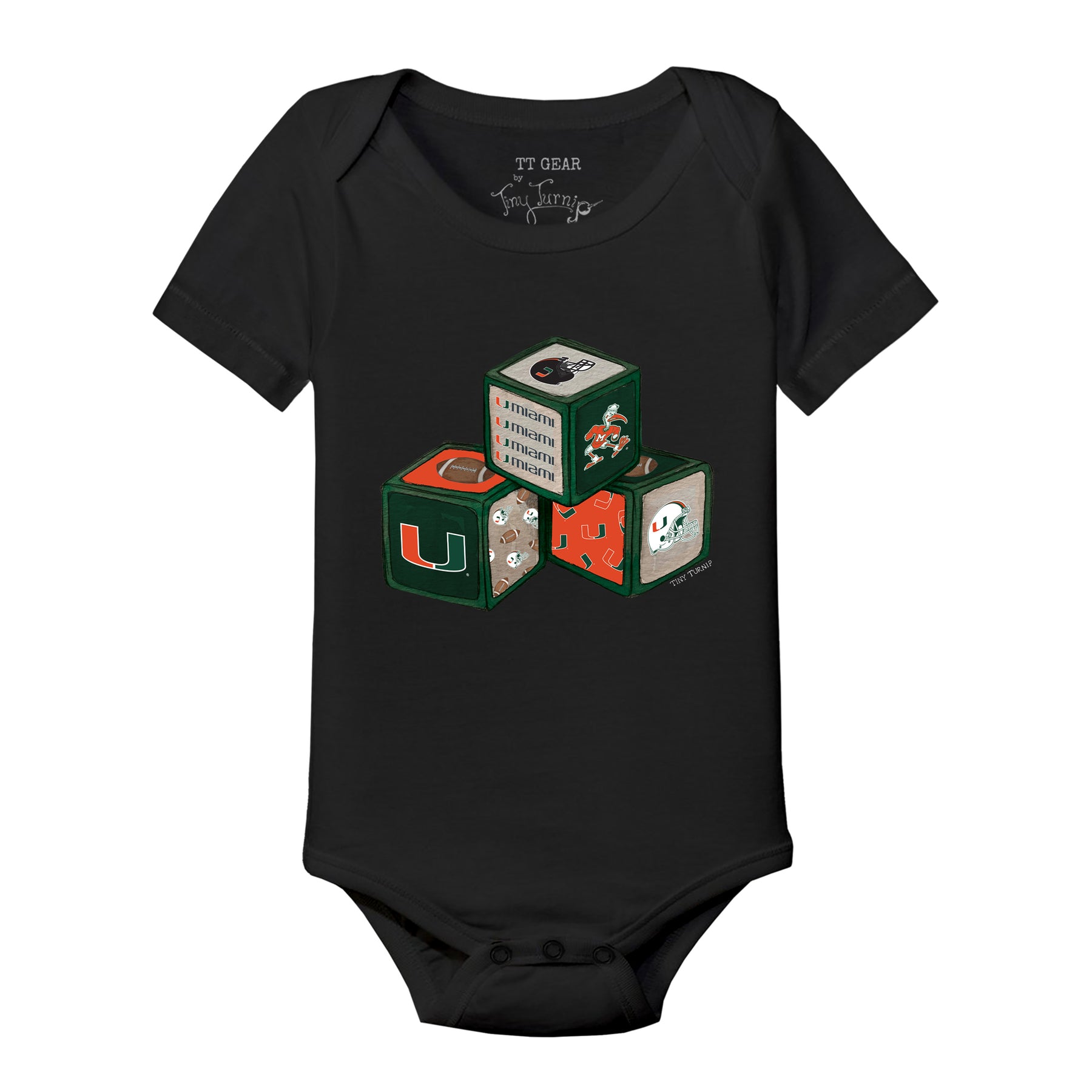 Miami Hurricanes Blocks Short Sleeve Snapper