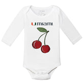 Miami Hurricanes Cherries Long Sleeve Snapper