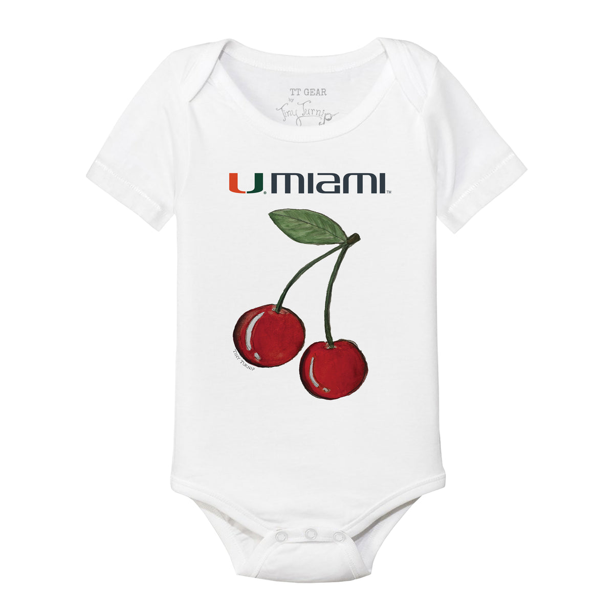 Miami Hurricanes Cherries Short Sleeve Snapper