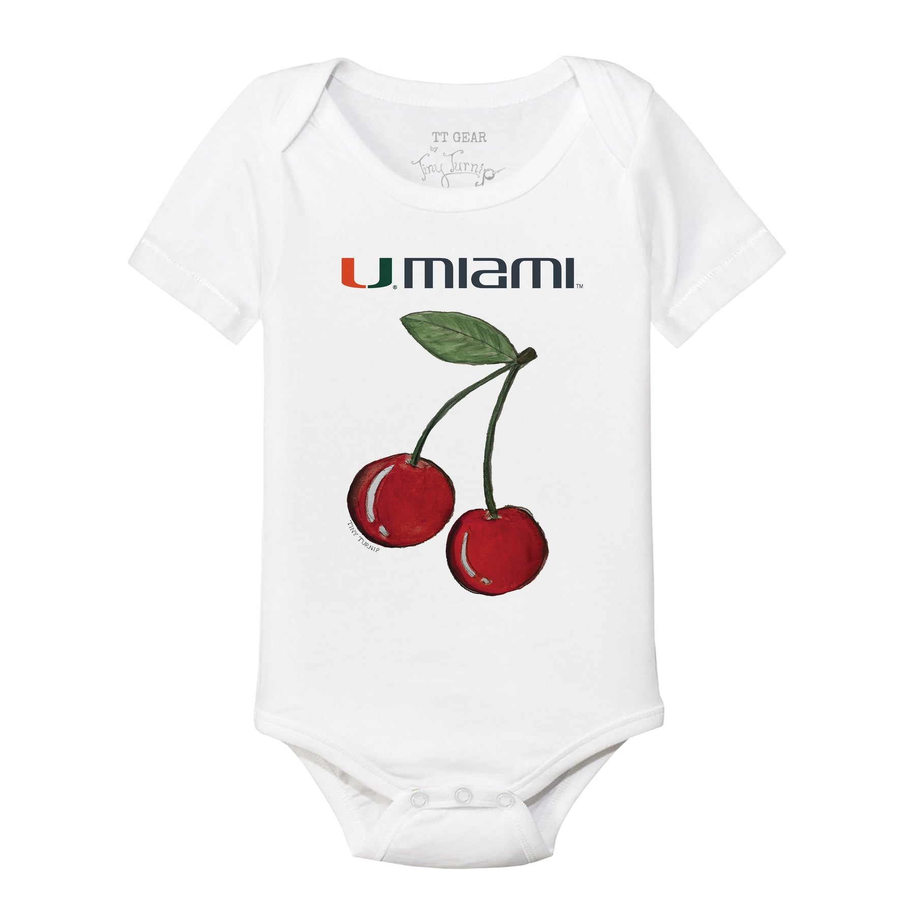 Miami Hurricanes Cherries Short Sleeve Snapper