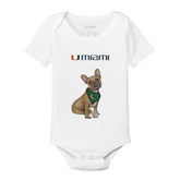 Miami Hurricanes French Bulldog Short Sleeve Snapper