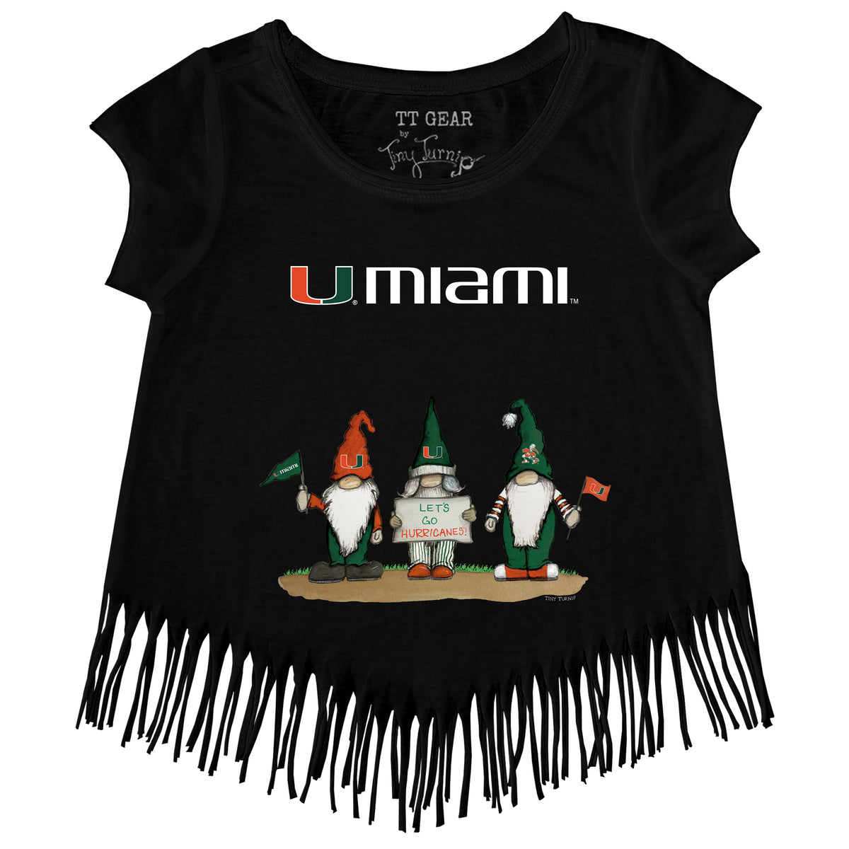 Miami Hurricanes Gnomes Fringe Tee
