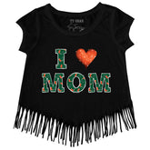 Miami Hurricanes I Love Mom Fringe Tee