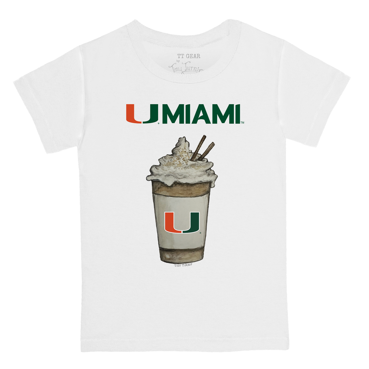 Miami Hurricanes Latte Kid's Tee Shirt