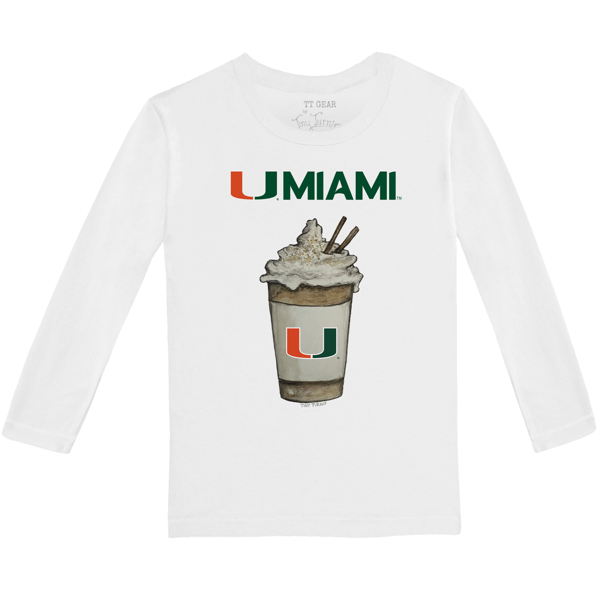 Miami Hurricanes Latte Long-Sleeve Tee Shirt
