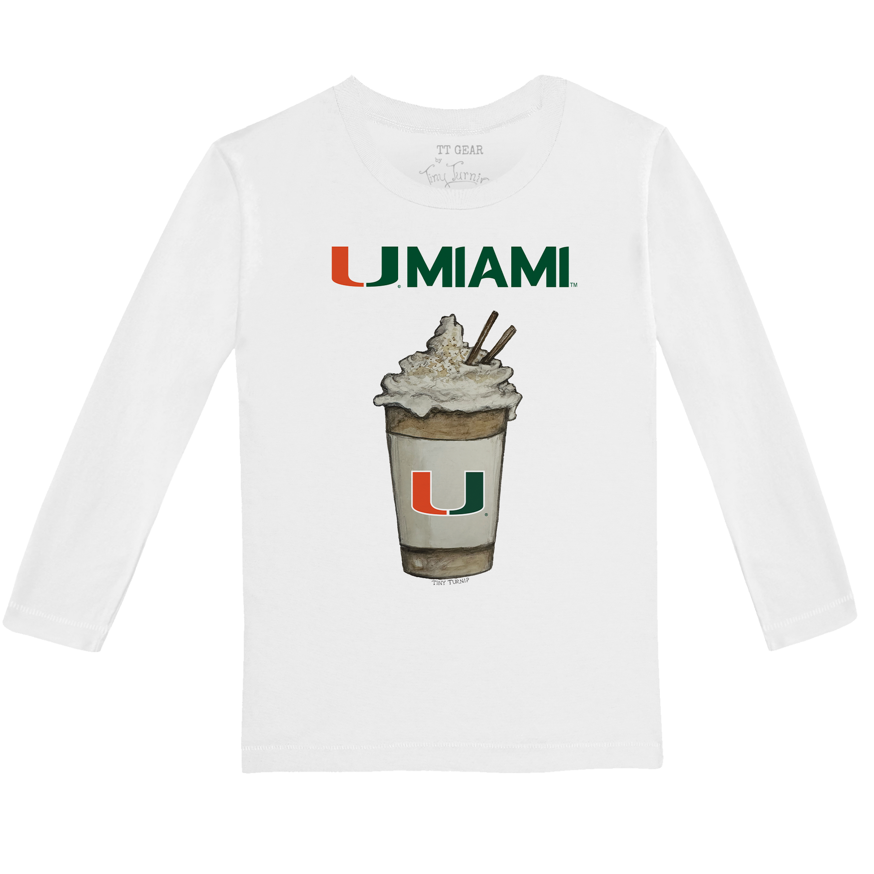 Miami Hurricanes Latte Long-Sleeve Tee Shirt