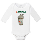 Miami Hurricanes Latte Long Sleeve Snapper