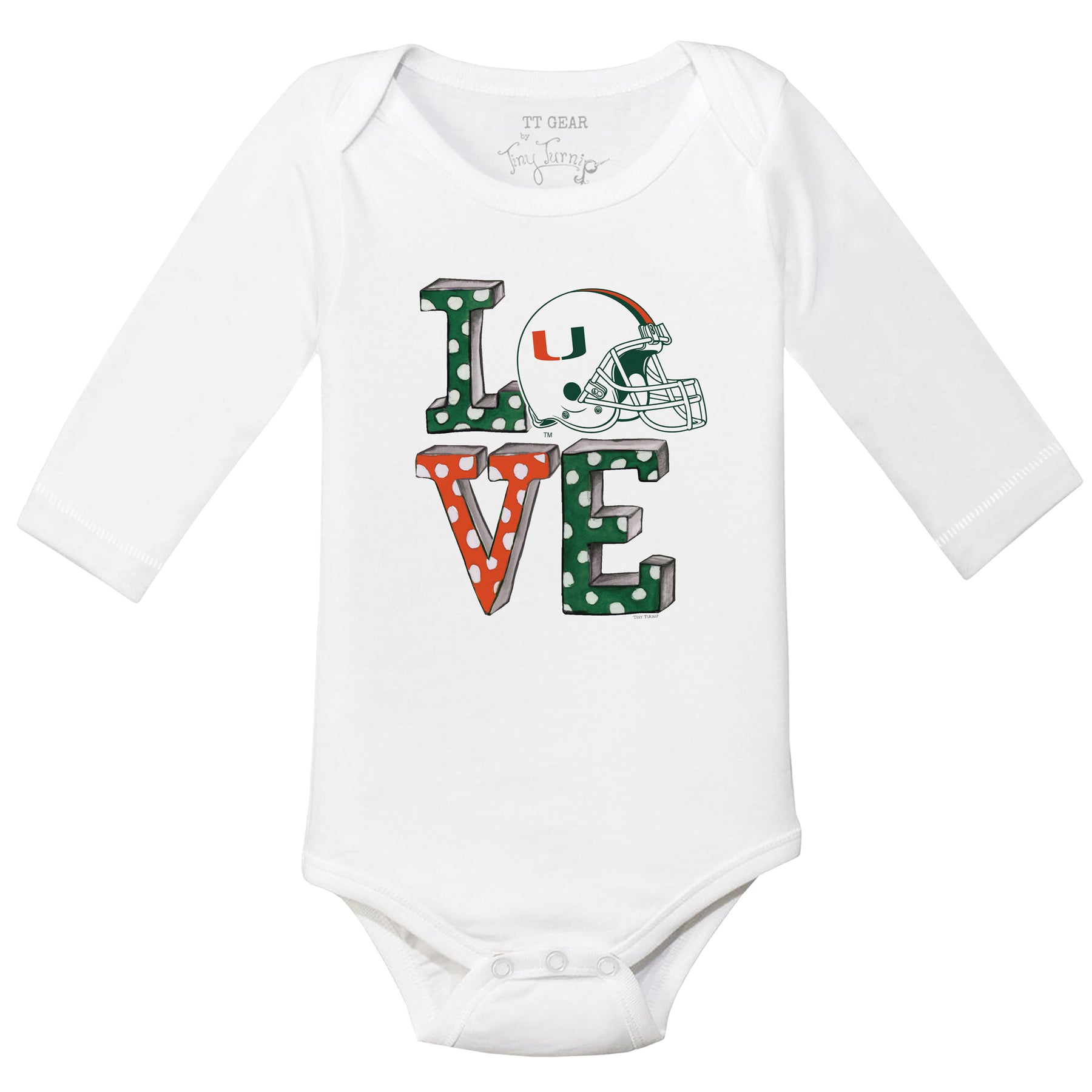 Miami Hurricanes Love Long-Sleeve Snapper