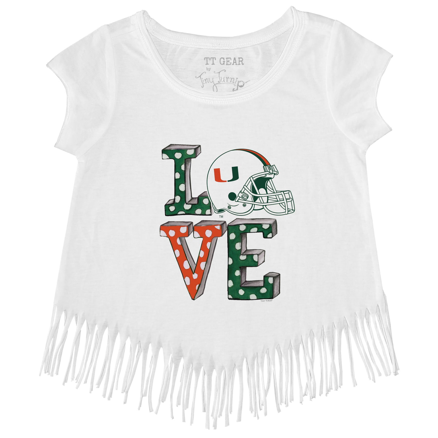 Miami Hurricanes Love Fringe Tee