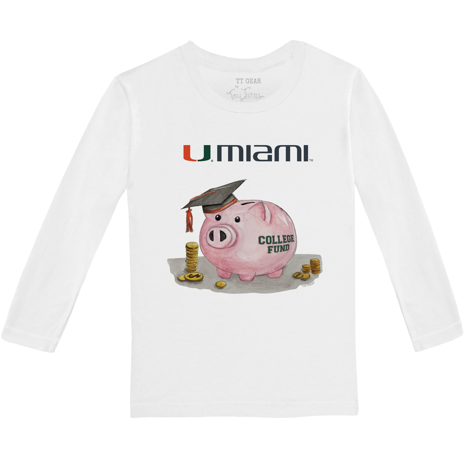 Miami Hurricanes Piggy Long-Sleeve Tee Shirt