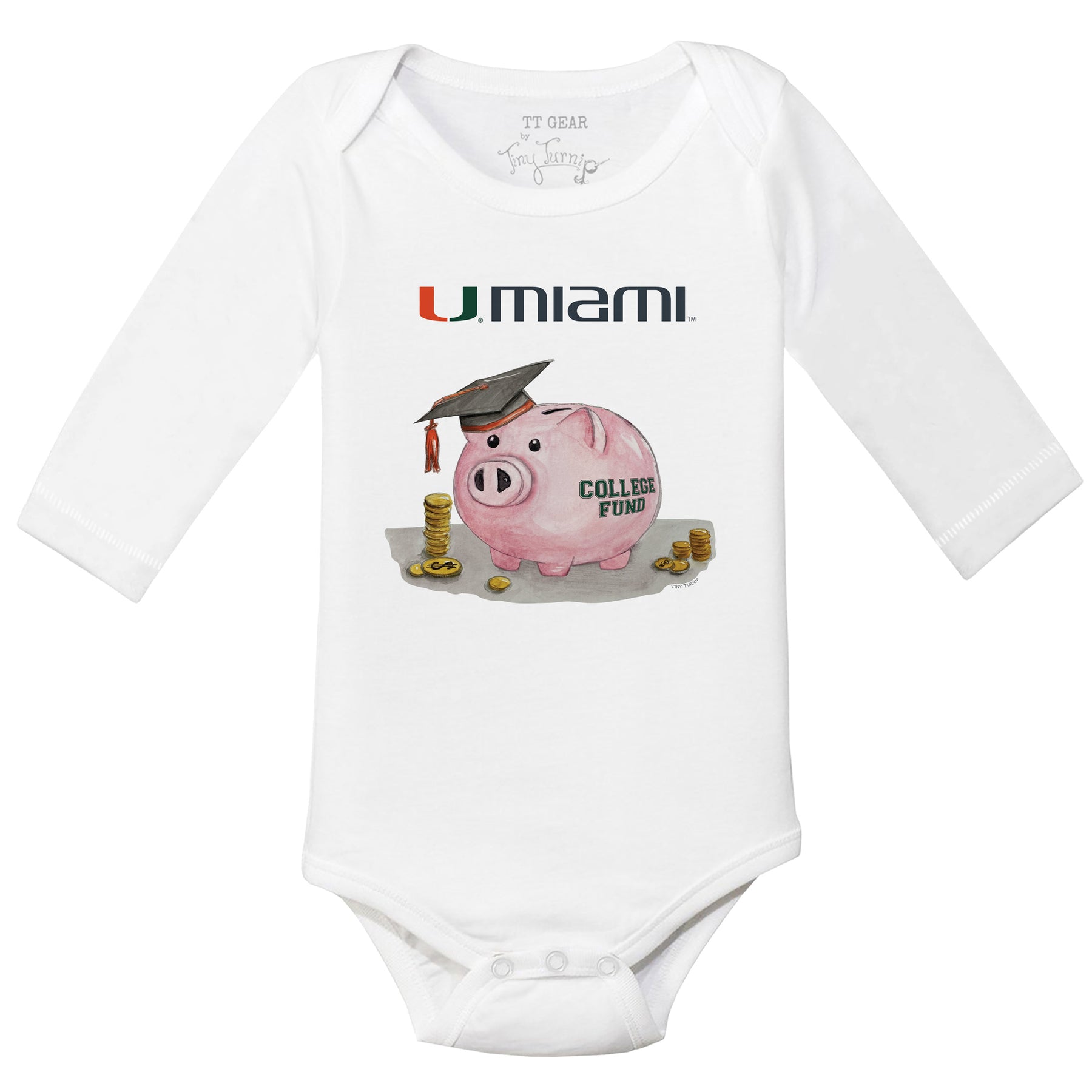 Miami Hurricanes Piggy Long-Sleeve Snapper