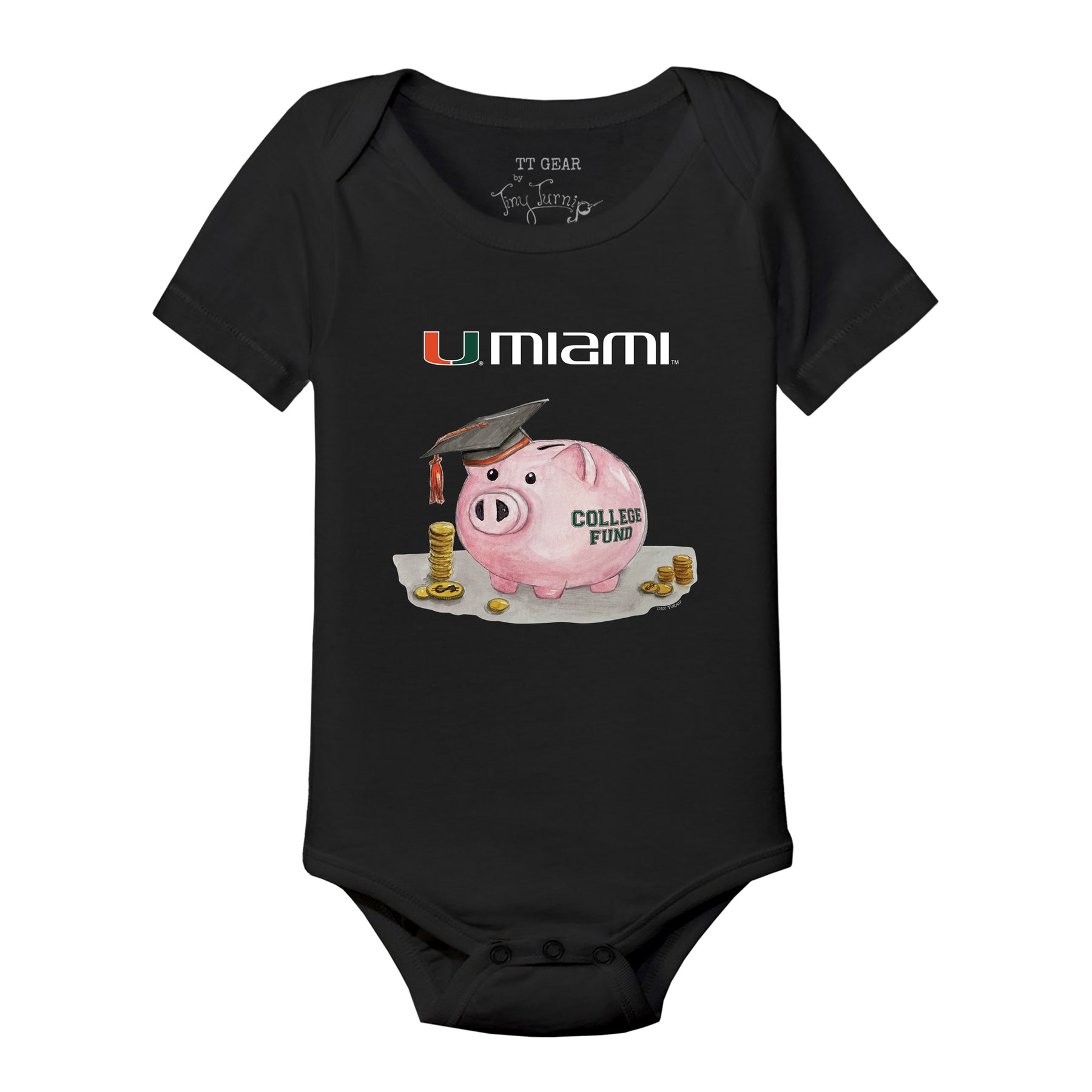 Miami Hurricanes Piggy Short Sleeve Snapper