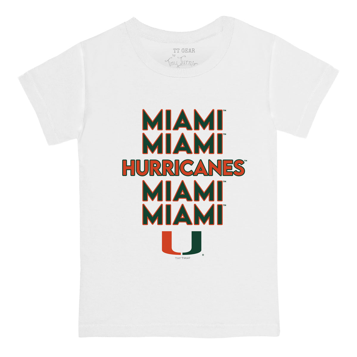 Miami Hurricanes Stacked Tee Shirt