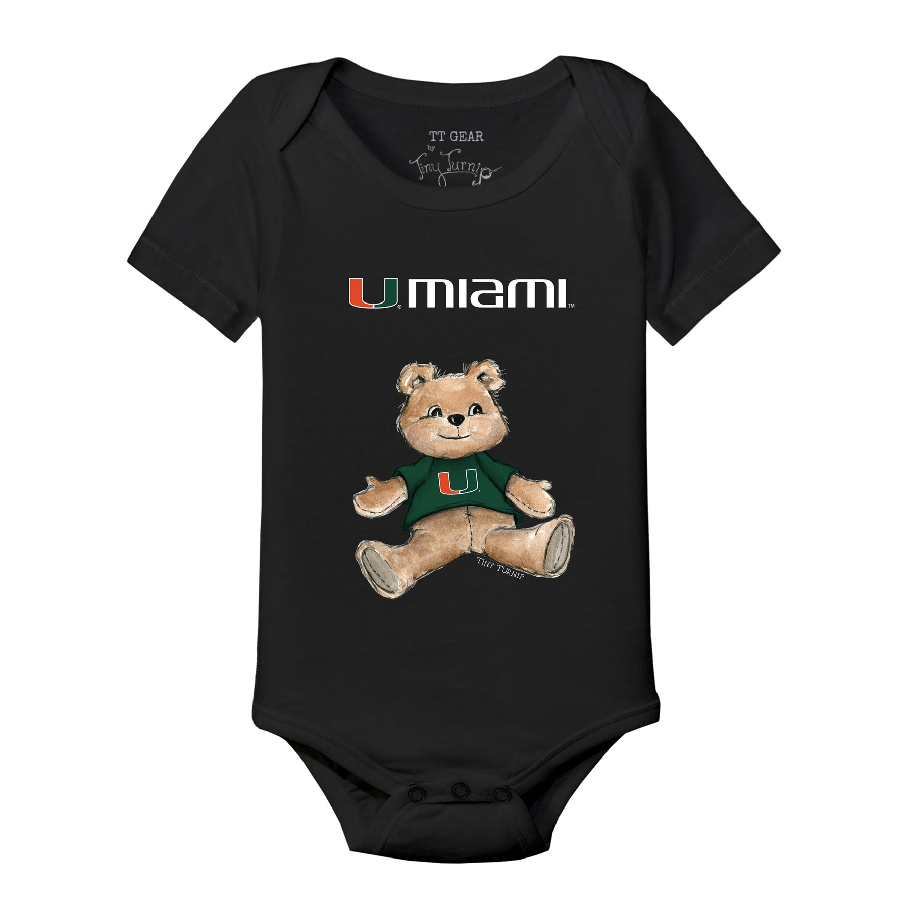 Miami Hurricanes Teddy Short Sleeve Snapper