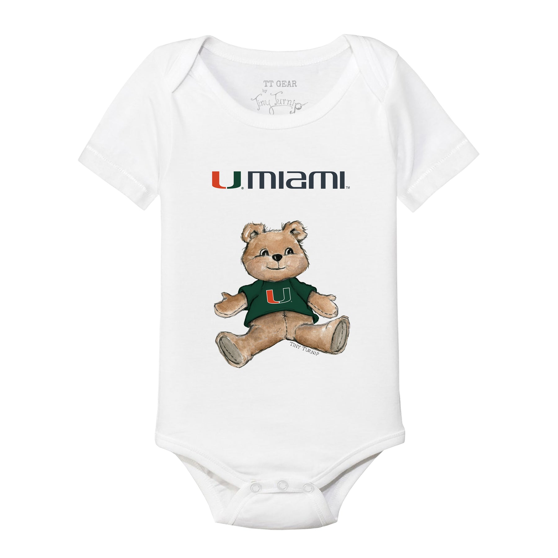 Miami Hurricanes Teddy Short Sleeve Snapper