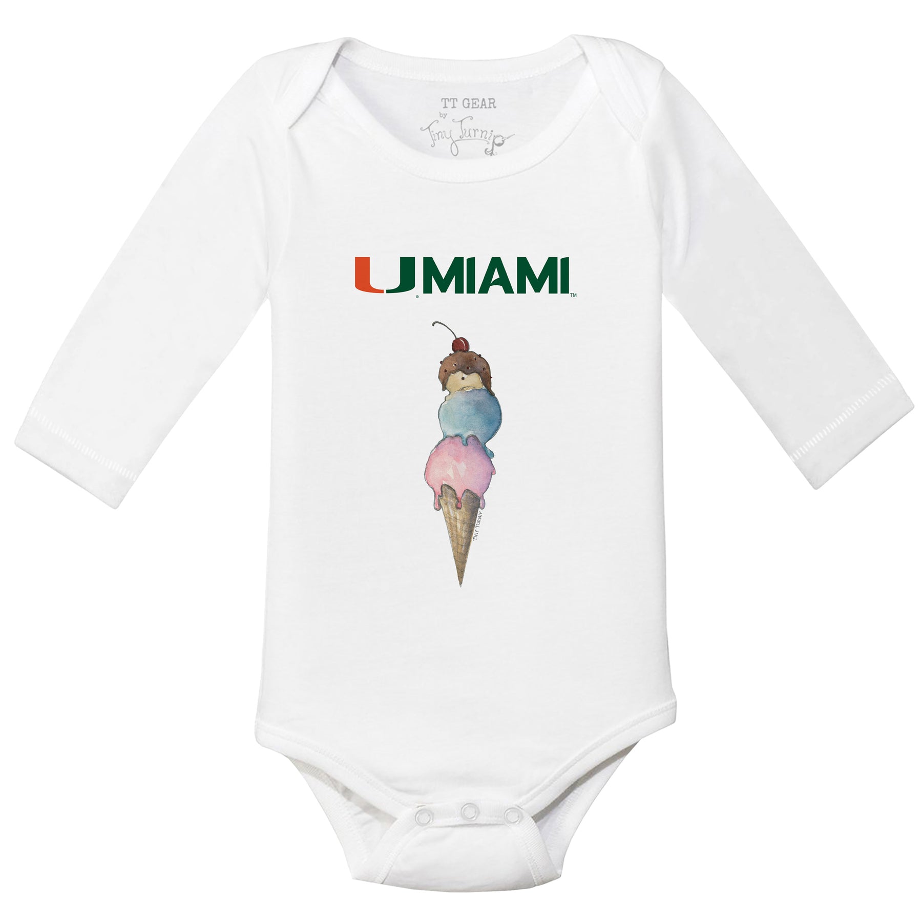 Miami Hurricanes Triple Scoop Long-Sleeve Snapper