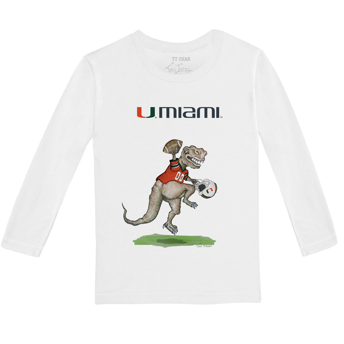 Miami Hurricanes TT Rex Long-Sleeve Tee Shirt