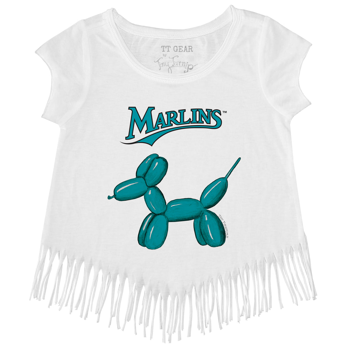 Miami Marlins Balloon Dog Fringe Tee