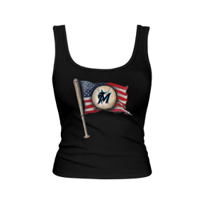 Miami Marlins Baseball Flag Emmy Tank
