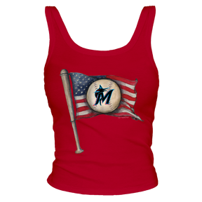Miami Marlins Baseball Flag Tank