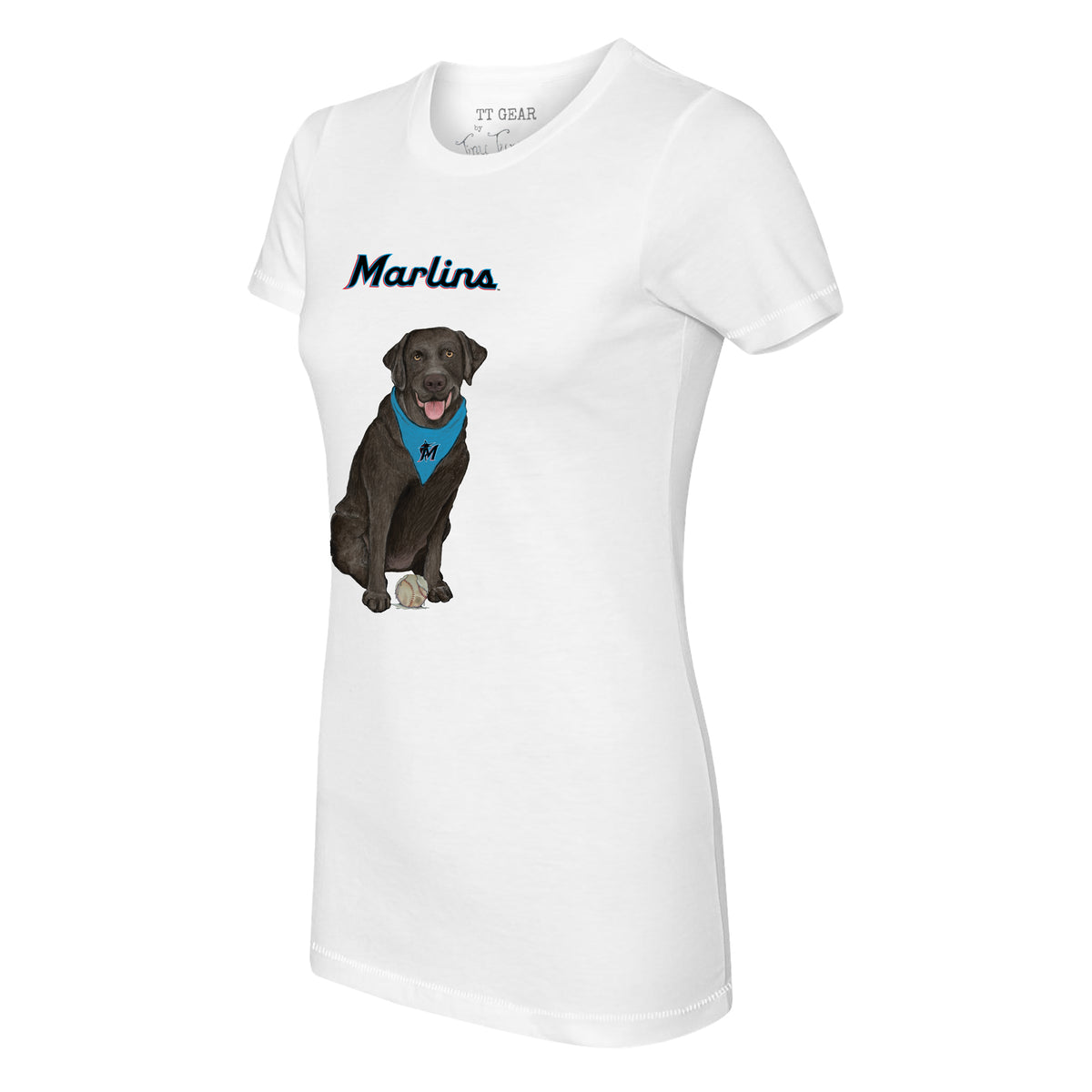 Miami Marlins Black Labrador Retriever Tee Shirt